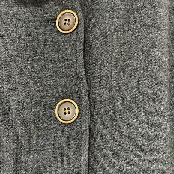 Serenade Charcoal Gray Ruffle Belted Jacket L - Picture 4 of 4